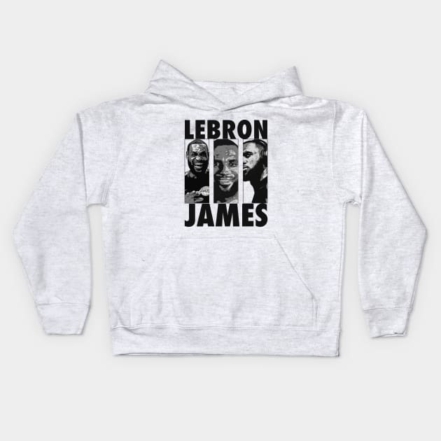 Lebron James The King Kids Hoodie by Playful Creatives